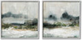 Somber Abstract Mountain Landscape, 24 x 24 Inch Framed Giclée Print Set | Stupell Industries · By Carol Robinson · Ready to hang · Modern decor for living room or office · Made in USA