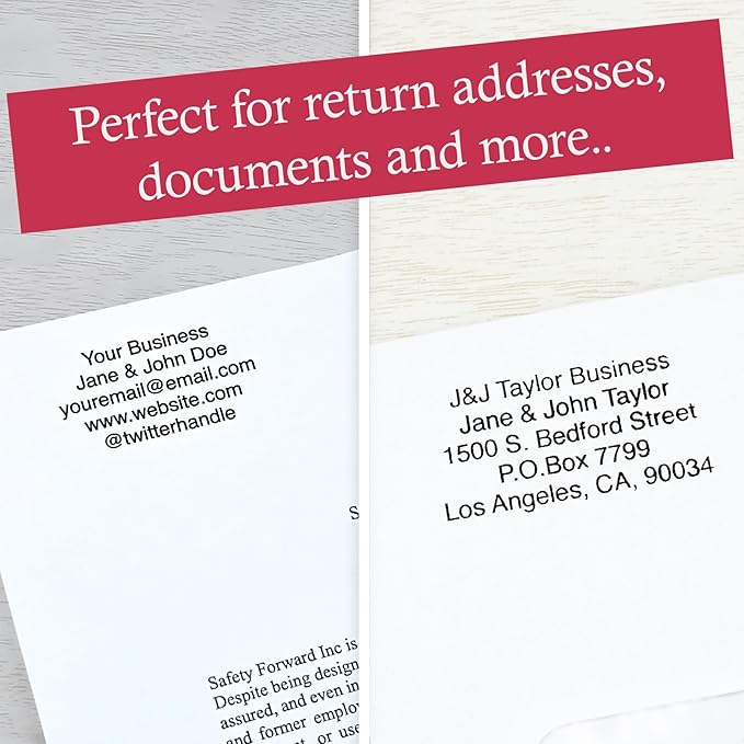 Trodat 4912 Signature Stamp - Custom Text Stamp - Choose from Many Fonts & 15 Ink Colors!