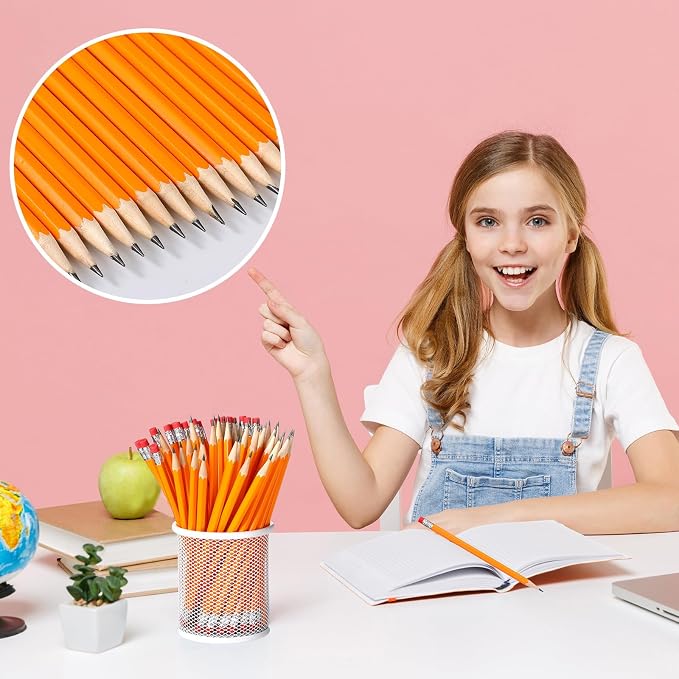 TecUnite 120 Pcs #2 HB Pencils with Eraser,Yellow