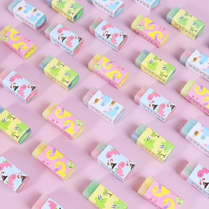 100PCS Cute Animal Erasers for Kids, Count Bulk Pack, Assorted Designs, Back to School Supplies