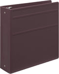 Carstens 3-Inch Heavy Duty 3-Ring Binder - Side Opening, Plum, Durable Plastic, Precision No-Gap Rings, Waterproof Cover, No Pockets, Holds 400 US Letter Sheets, BPA-Free, Made in USA (1711-3R)