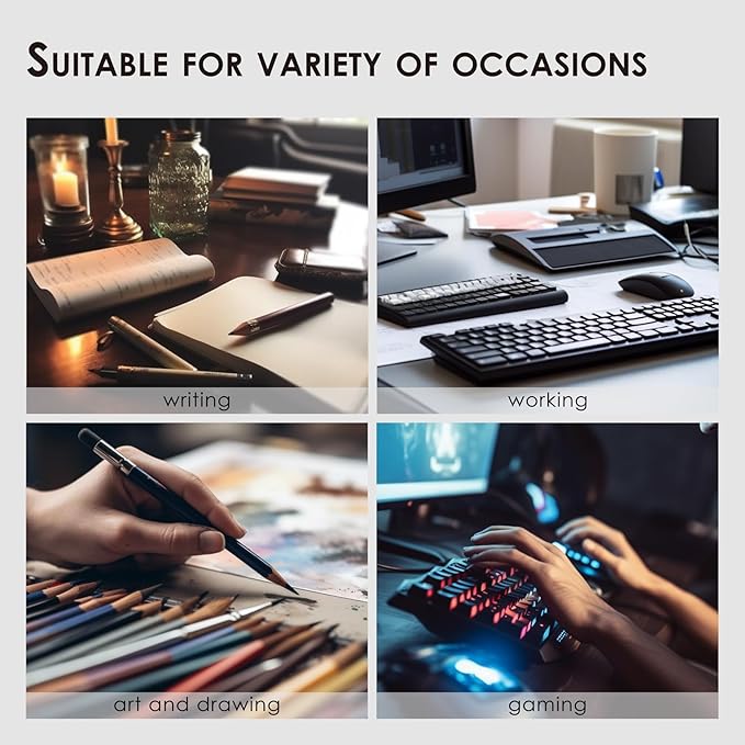 Leather Desk Mat - Non-Slip PU Desk Pad for Office and Home - Desk Organization and Accessories - Ideal for Large Mouse Pad and Desk Mats on Top of Desks (Black,27.6"x 13.8")