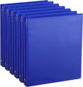 CIXILDTS 0.5-inch Round Ring Binder, Durable 1/2" 3 Ring Binder Fit Letter Size Paper, Blue, 6-Pack
