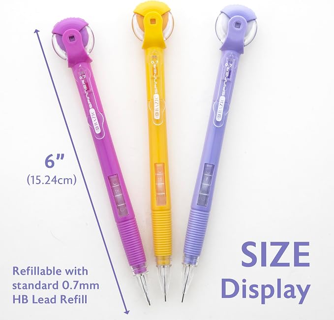 BAZIC PRODUCTS 0.7 mm Mechanical Pencils, Spinner Eraser, HB Lead, 144-Case
