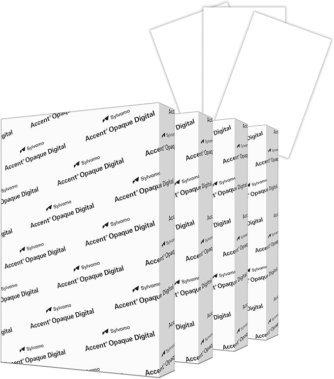 Accent Opaque White Cardstock Paper, 100lb Cover, 271 gsm, 18x12 card stock, 4 Ream Case / 700 Sheets, Heavy Cardstock with Super Smooth Finish (189029C)
