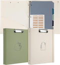 2 Pcs 3 Ring 1 Inch Linen Binder Organizer for 8.5" x 11" Letter Sized Paper Clipboard Binders with Pockets, Tab Dividers, Labels Stickers for School Office Supplies