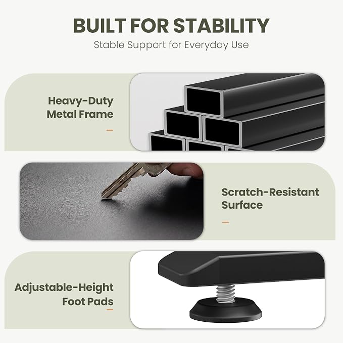 MALOL 59" L Shaped Electric Standing Desk with Drawers, Height Adjustable Desk with Power Outlets & LED Lights, Monitor Stand, Corner Computer Desk for Home Office, Black