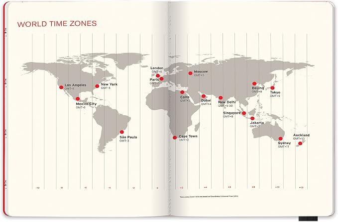Orange Circle Studio 2027 Hunter Red Hunter Jotter Medium Planner, 17-Month Weekly & Monthly Calendar Planner, 6.5" x 8.6", Dot Grid Notes, Time Zone Map, Goal Pages, Work Daily Planner Notebook