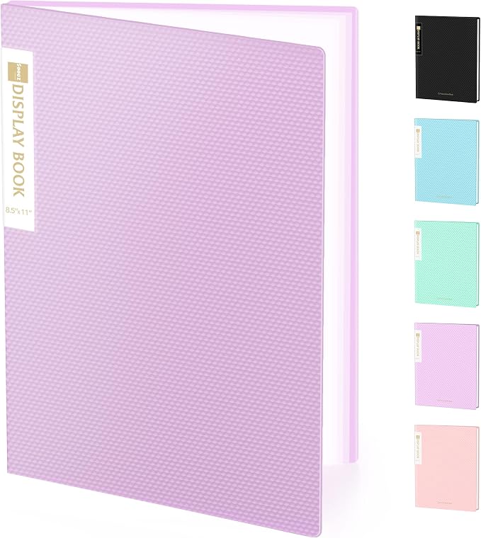 Sooez Binder with Plastic Sleeves 30-Pocket, Displays 60 Pages, 8.5"x11" | Presentation Folders with Clear Sheet Protectors, Art Portfolio Binder for Certificate & Office Project Folder
