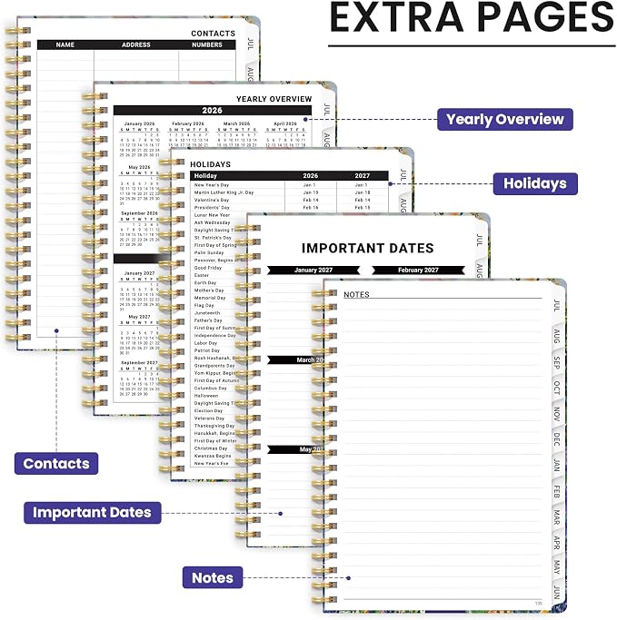 ZOTIA Planner 2026-2027 Weekly & Monthly Calendar Planner Jul 2026-Jun 2027