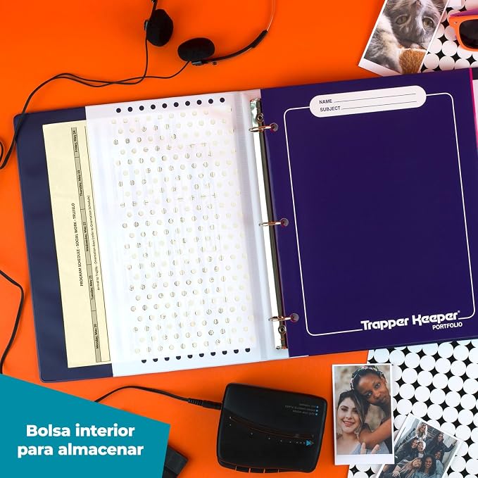 Mead Trapper Keeper Binder, Retro Design, 1 Inch Binder with Folders and Pockets, Holds 8-1/2" x 11" Paper, Shapes (260038CQ1-ECM) (Pack of 6)
