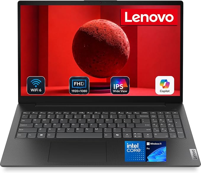 Lenovo V15 Ultra Slim College Student Laptop | 15.6" Anti-Glare FHD Display | Powerful Intel Quad-Core Processor | 8GB DDR5 RAM | 1TB SSD | Wi-Fi 6, Ethernet, HDMI, All-Day Battery | Windows 11 Pro