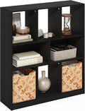 Furinno DALY Book Shelf, 8-Cube Bookshelf, Horizontal Cube Storage Organizer Bookcase, 10.9 x 35.4 x 39.4, for Living Room, Bedroom, Home Office, Espresso