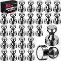 LOVIMAG Fridge Magnets 60Pcs Refrigerator Whiteboard Small Strong Magnet Classroom Kitchen Accessories Decorative Locker Set Decor Must Haves Office Calendar Refrigerador Magnetic Cute Crafts Black
