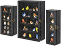 Ikee Design 3-Pc Wall-Mounted Wooden Cubby Display Shelf, | 3-PIECE SHADOW BOX SET: wall shelves with doors and 24 compartments for collectibles and mini figures.