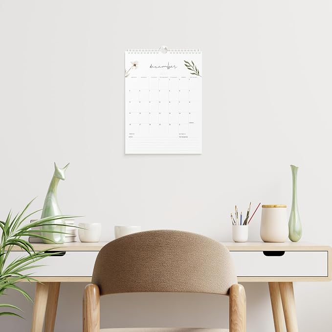 Karto Wall Calendar 2026-2027 8.5x11 in - Flowers | July 2026 to December 2027, Vertical, Boosts Productivity, Easy Monthly Planning