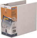 QuickFit View Binder, 3-Ring Binder for School or Office, D Ring, White, Single, 5 Inch