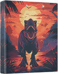 3 Ring Binder Dinosaur 1.5" Round Ring Binders View Binder with 200 Sheet for Women Men Office Kids School Supplies, 1 Pack