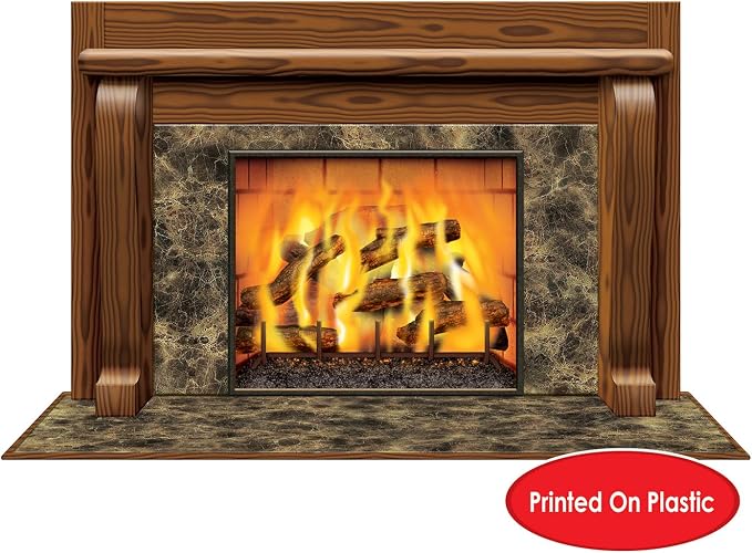 Beistle S20193AZ2 Fireplace Insta-View 2 Piece, Multicolored
