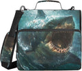 Shark Zipper Binder with Shoulder Strap Trapper Keeper 3 Ring Binder Organizer Large Capacity Multiple Compartments for School Office