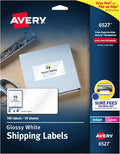 Avery® Shipping Labels, Sure Feed® and Easy Peel® Technology, Glossy White Labels, 2" x 4", Permanent Adhesive, Laser/Inkjet, 100 Total (6527)