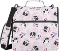 Personalized Cute French Bulldog 3 D-Ring Binder Bag Zipper Organizer | Multi-Pocket with Handle and Detachable Shoulder Strap Holds 500 Sheets for School Office Supplies