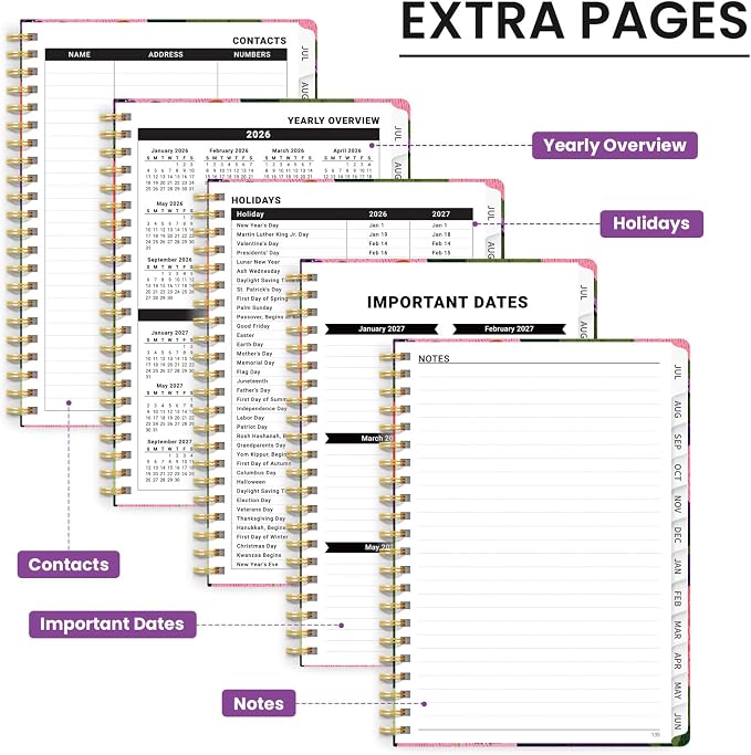 ZOTIA Planner 2026-2027 Weekly & Monthly Calendar Planner Jul 2026-Jun 2027