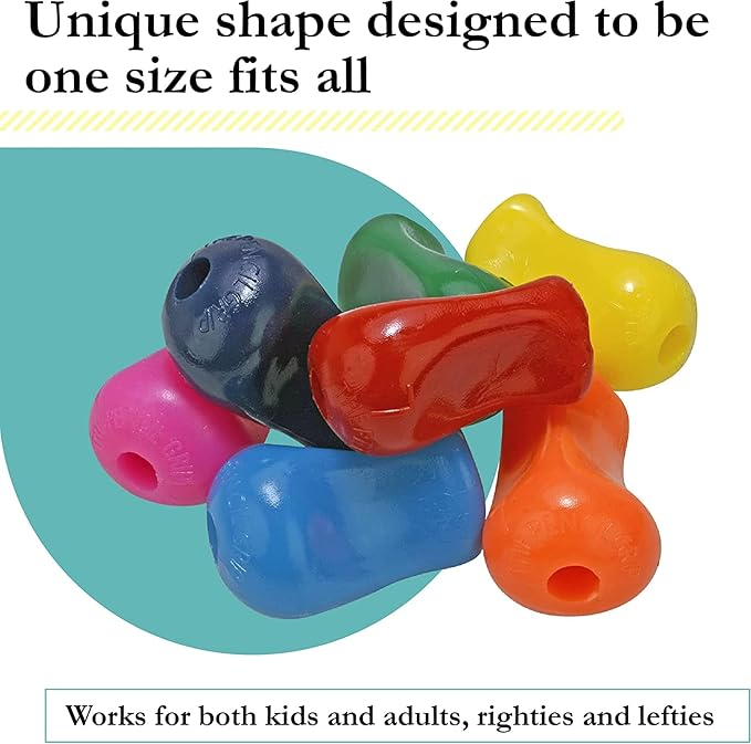 The Pencil Grip Neon, Universal Ergonomic Training Gripper for Righties and Lefties, 12 Count Assorted Colors (TPG-11312)