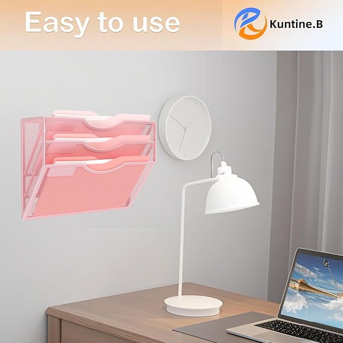 Kuntine.B Wall File Organizer Office Hanging Magazine Holder Wall File Organizer for Office Home