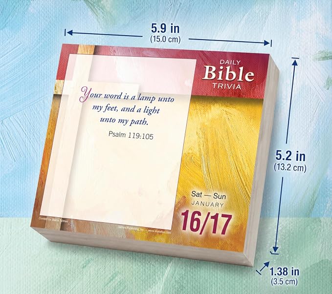 Bible Trivia 2027 Daily Desk Calendar: Boxed Page-a-Day Christian Quiz Calendar with Daily Scripture Facts, Bible Challenges & Faith-Based Fun