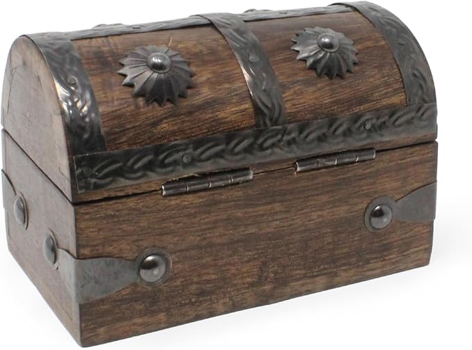 Nautical Cove Treasure Chest Keepsake and Jewelry Box Wood - Decorative Treasure Box