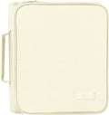 SUNEE Zippered Binder Bag with Handle, 2-Inch 3-Ring O-Ring, 500-Sheet Capacity, Includes Zip Pocket, 5-Tab Expanding File Folder, Multi-Pocket Organizer Binder for Middle School, Soft Beige