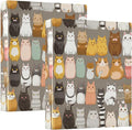 Cute Cats 1-1/2 Inch Binders 3 Ring, D Ring Binder with 3 Interior Pockets Decorative Cute Three Ring Binder for Work School Office, 2 Pack
