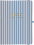 Graphique Stripes 18 Month Planner | July 2026 – Dec. 2027 | Hardbound Planner with Monthly Tabs | Holidays & Reminder Stickers 6 x 8