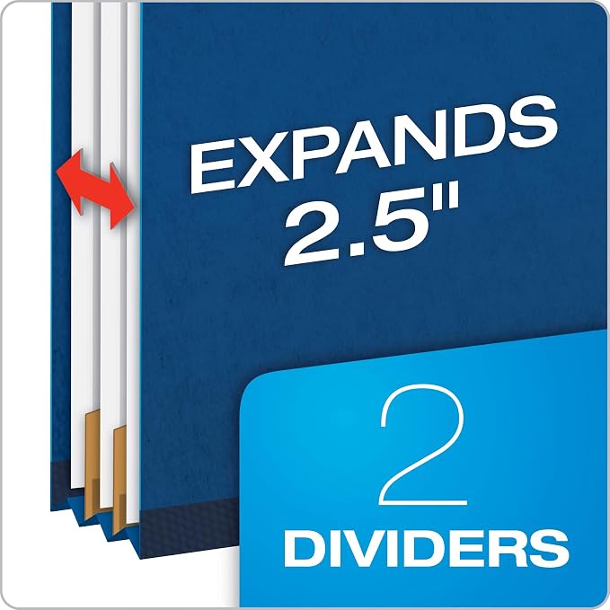 Pendaflex Classification File Folders,1 Divider, Durable File Organizer for Home, School or Office, Letter-Size Folders for Files, Paper Organizer, Durable Prongs, (B006NVMJCC)