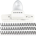 5-Hole Punch Square Paper Punch Manual Book Binding Machine with 20PCS 3:1 Pitch Plastic Spiral Binding Coils for Planners, Notebooks, Journals or Scrapbooks (Silver and White)