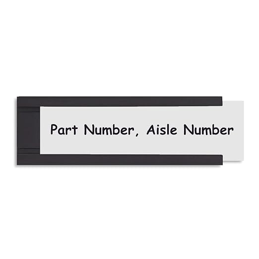 Master Magnetics Heavy-Duty Magnetic Labels - Magnetic Label Holders for a Metal File Cabinet, Shelf, Whiteboard - Fits Signs and Tags - 3" L x 1" H - Includes 35 Perforated Cards - 25-Pack