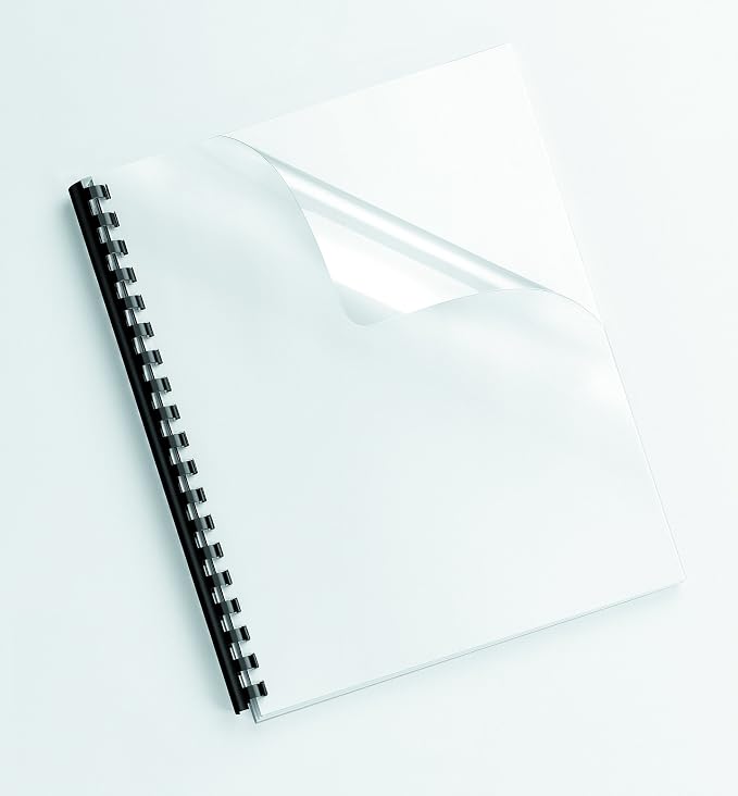 Fellowes Pulsar+ Comb Binding Machine (5006801) and Clear PVC Binding Covers