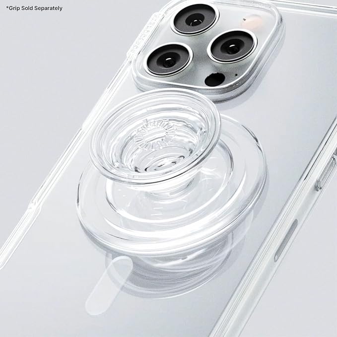 PopSockets iPhone 16 Pro Max Phone Case with MagSafe, Wireless Charging Compatible, Clear - Clear