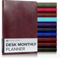 Gallery Leather Desk Monthly Planner 2026-2027 Acadia Burgundy