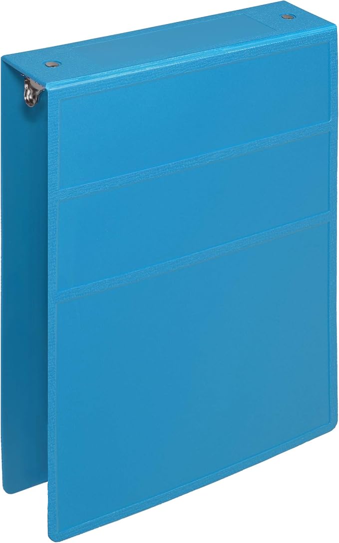 Carstens 2-Inch Heavy Duty 3-Ring Binder - Top Opening, Pool Blue, Durable Plastic, Precision No-Gap Rings, Waterproof Cover, No Pockets, Holds 300 US Letter Sheets, BPA-Free, Made in USA (5878-3R)