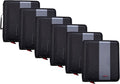 Case-it School Zipper Binder | 2-Inch O-Rings | 350-Sheet | D-251 Jet Black | Classic, Multiple Storage Pockets, Shoulder Strap, School & Office Organizer, 6-Pack