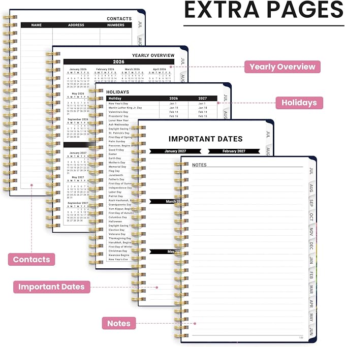ZOTIA Planner 2026-2027 Weekly & Monthly Calendar Planner Jul 2026-Jun 2027