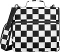 Checkered Flag Binder Bag 3 Ring Zipper with Handle Shoulder Strap | for School Work Office Organizer Storage Case