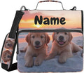 Custom Golden Retriever Puppy Dogs 3 Ring Binder Bag 1.5 inch Personalized Name Binder Organizer 500 Sheet Documents Storage for School Office