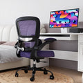 TRALT Office Chair - Ergonomic Desk Chair with Adjustable Lumbar Support, Mesh Computer Chair, Executive Chair for Home Office Comfortable Lumbar Support (1, Purple)