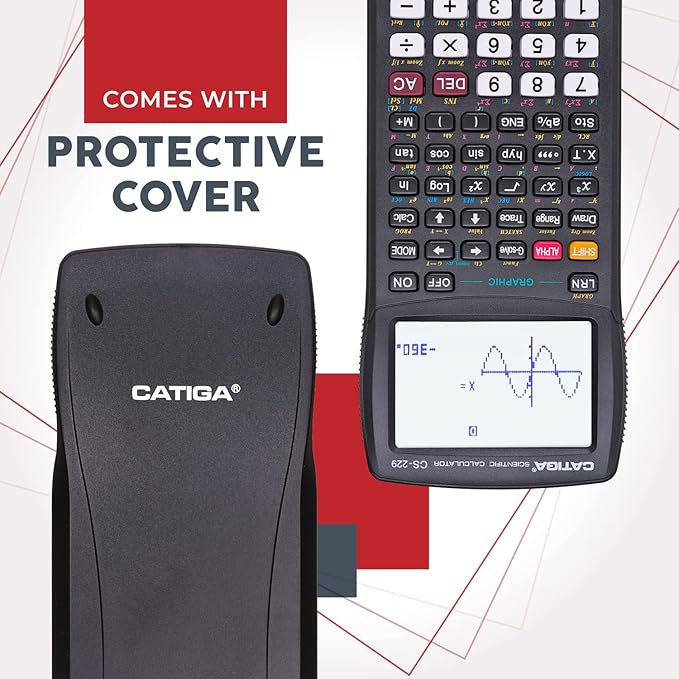 CATIGA CS229 Scientific Calculator with Graphics Functions, Multiple Modes with Intuitive User Interface for Beginners and Advanced Courses, 5 Pack