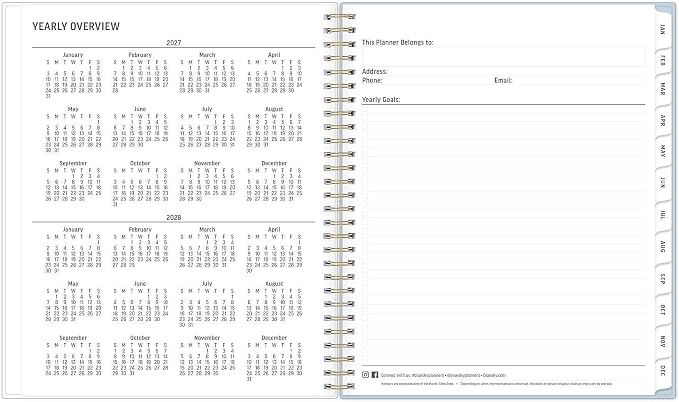 Blue Sky 2027 24-Month Monthly Planner Calendar, 8"x10", Large Print, Moyer