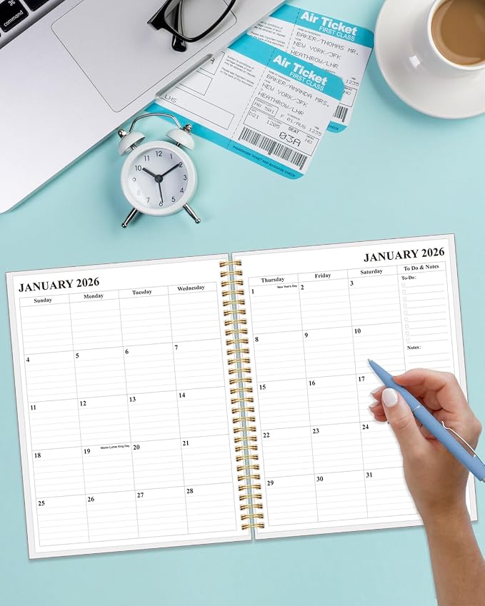 5 Year Planner 2026-2030 - April 2026 to December 2030, 5.8" x 8.5", Pink