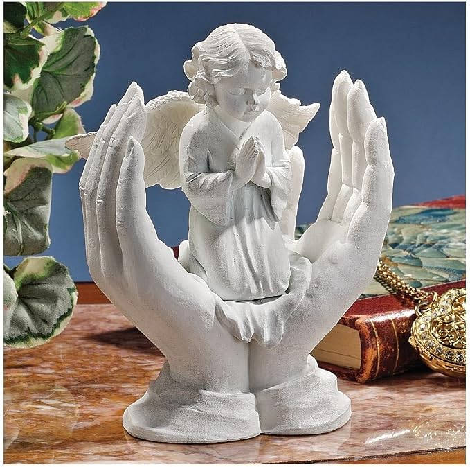 Design Toscano Prayers of an Angel Bonded Marble Statue